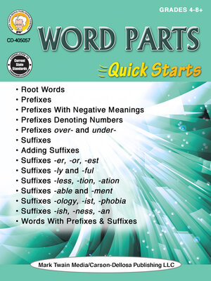 cover image of Word Parts Quick Starts Workbook, Grades 4--12